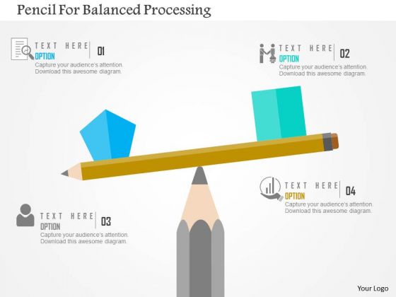 Business Diagram Pencil For Balanced Processing Presentation Template Business Diagram Pencil For Balanced Processing Presentation Template