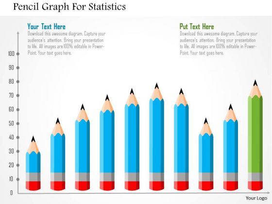 Business Diagram Pencil Graph For Statistics Presentation Template Business Diagram Pencil Graph For Statistics Presentation Template