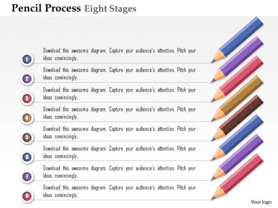 Business Diagram Pencil Process Eight Stages Agenda Presentation Template Business Diagram Pencil Process Eight Stages Agenda Presentation Template