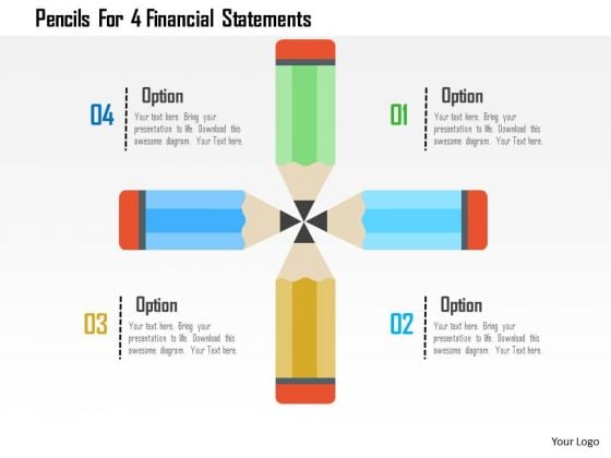 Business Diagram Pencils For 4 Financial Statements Presentation Template Business Diagram Pencils For 4 Financial Statements Presentation Template