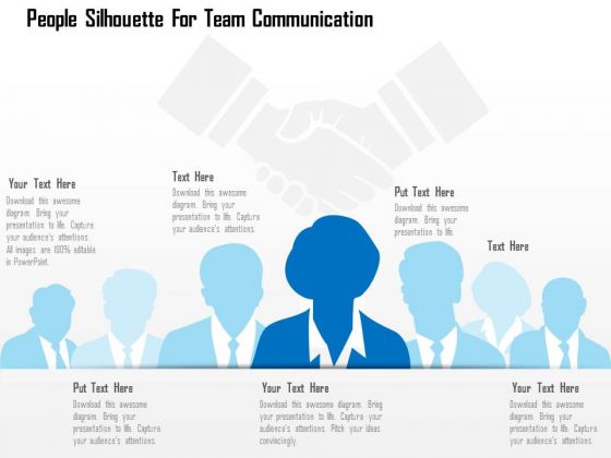 Business Diagram People Silhouette For Team Communication Presentation Template Business Diagram People Silhouette For Team Communication Presentation Template