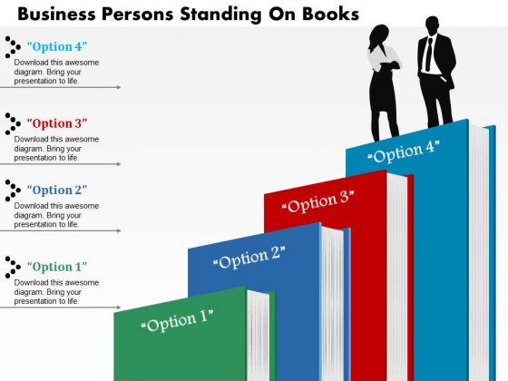 Business Diagram Persons Standing On Books Presentation Template Business Diagram Persons Standing On Books Presentation Template