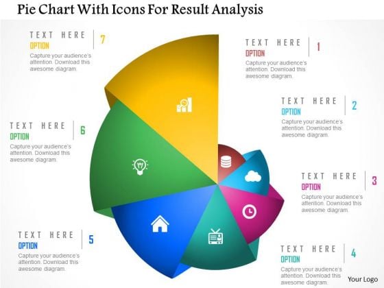 Business Diagram Pie Chart With Icons For Result Analysis Presentation Template Business Diagram Pie Chart With Icons For Result Analysis Presentation Template