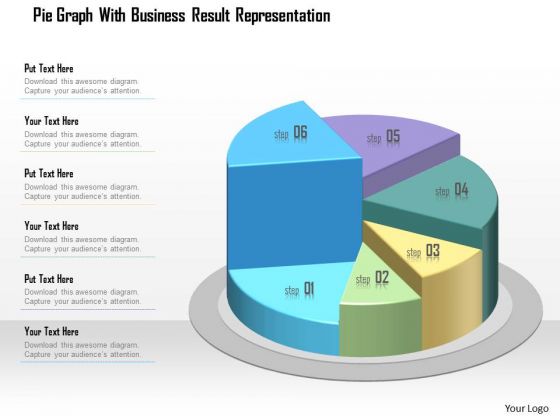 Business Diagram Pie Graph With Business Result Representation Presentation Template Business Diagram Pie Graph With Business Result Representation Presentation Template