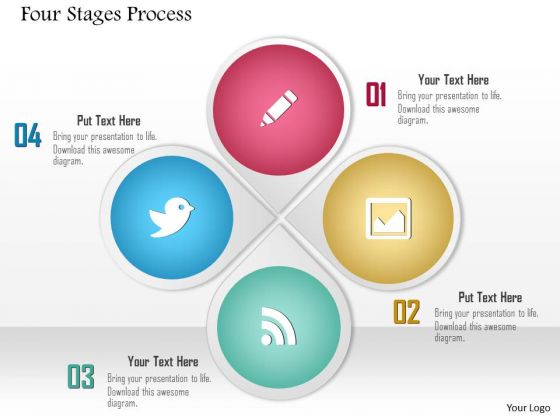 Business Diagram Process Four Stages Process Presentation Template