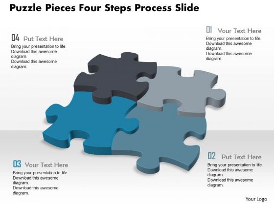 Business Diagram Puzzle Pieces Four Steps Process Slide Presentation Template Business Diagram Puzzle Pieces Four Steps Process Slide Presentation Template