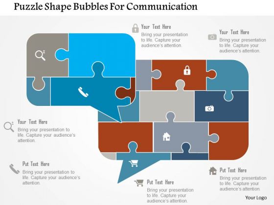 Business Diagram Puzzle Shape Bubbles For Communication Presentation Template Business Diagram Puzzle Shape Bubbles For Communication Presentation Template