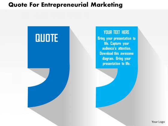Business Diagram Quote For Entrepreneurial Marketing Presentation Template Business Diagram Quote For Entrepreneurial Marketing Presentation Template