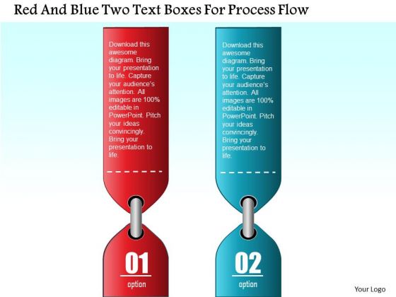 Business Diagram Red And Blue Two Text Boxes For Process Flow Presentation Template Business Diagram Red And Blue Two Text Boxes For Process Flow Presentation Template