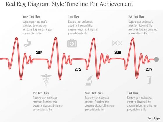 Business Diagram Red Ecg Diagram Style Timeline For Achievement PowerPoint Template Business Diagram Red Ecg Diagram Style Timeline For Achievement PowerPoint Template