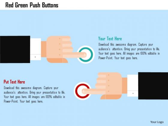 Business Diagram Red Green Push Buttons Presentation Template Business Diagram Red Green Push Buttons Presentation Template