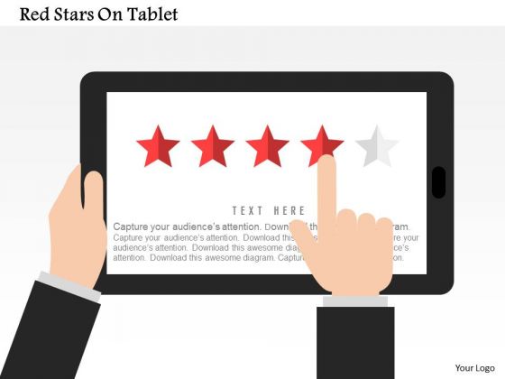 Business Diagram Red Stars On Tablet Presentation Template Business Diagram Red Stars On Tablet Presentation Template