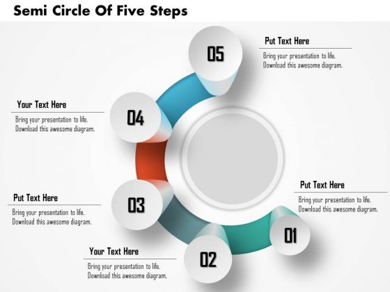 Business Diagram Semi Circle Of Five Steps Presentation Template Business Diagram Semi Circle Of Five Steps Presentation Template