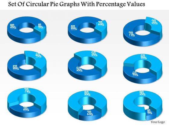 Business Diagram Set Of Circular Pie Graphs With Percentage Values Presentation Template Business Diagram Set Of Circular Pie Graphs With Percentage Values Presentation Template