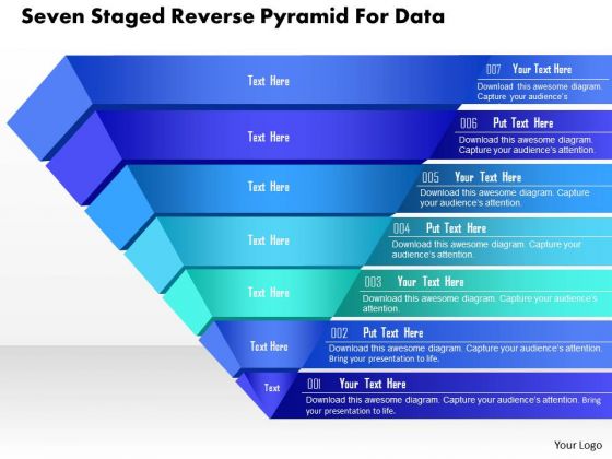 Business Diagram Seven Staged Reverse Pyramid For Data Presentation Template Business Diagram Seven Staged Reverse Pyramid For Data Presentation Template