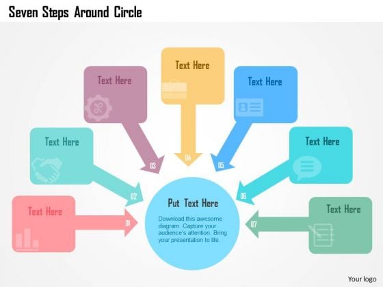 Business Diagram Seven Steps Around Circle Presentation Template
