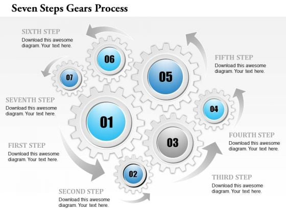 Business Diagram Seven Steps Gears Process Presentation Template Business Diagram Seven Steps Gears Process Presentation Template