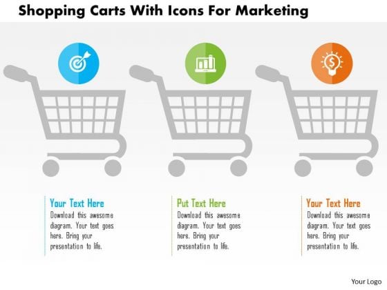 Business Diagram Shopping Carts With Icons For Marketing Presentation Template Business Diagram Shopping Carts With Icons For Marketing Presentation Template