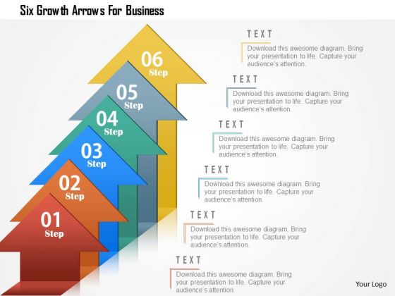 Business Diagram Six Growth Arrows For Business Presentation Template Business Diagram Six Growth Arrows For Business Presentation Template