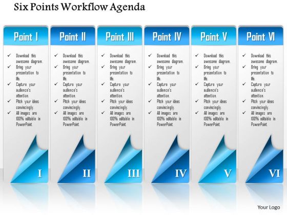 Business Diagram Six Points Workflow Agenda Presentation Template Business Diagram Six Points Workflow Agenda Presentation Template