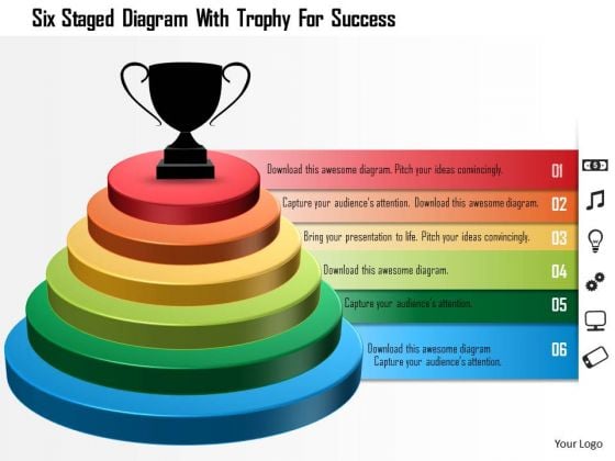 Business Diagram Six Staged Diagram With Trophy For Success Presentation Template Business Diagram Six Staged Diagram With Trophy For Success Presentation Template