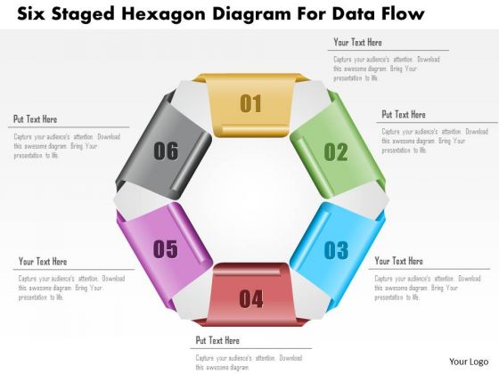 Business Diagram Six Staged Hexagon Diagram For Data Flow PowerPoint Template Business Diagram Six Staged Hexagon Diagram For Data Flow PowerPoint Template
