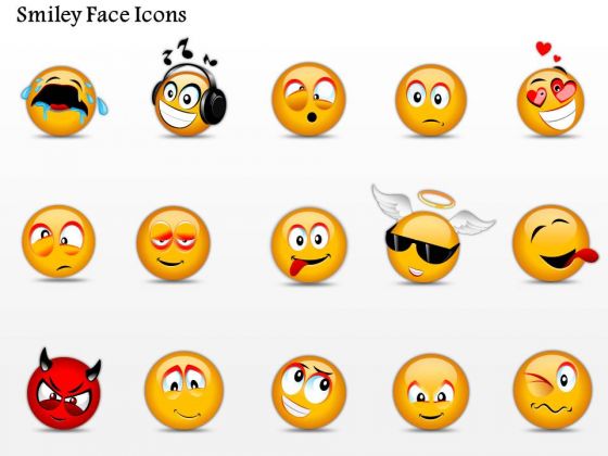 Business Diagram Smiley Face Icons Presentation Template Business Diagram Smiley Face Icons Presentation Template