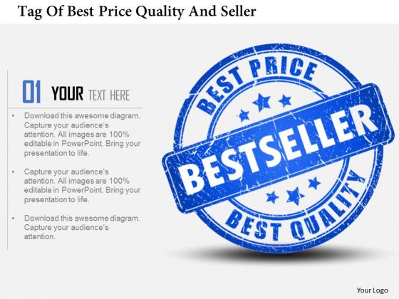 Business Diagram Tag Of Best Price Quality And Seller Presentation Template