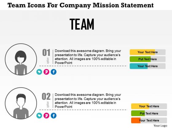 Business Diagram Team Icons For Company Mission Statement Business Diagram Team Icons For Company Mission Statement Presentation Template 1