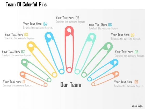 Business Diagram Team Of Colorful Pins Presentation Template Business Diagram Team Of Colorful Pins Presentation Template