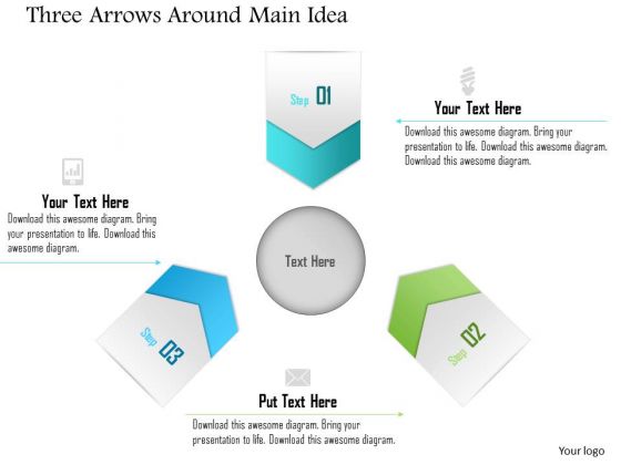 Business Diagram Three Arrows Around Main Idea Presentation Template Business Diagram Three Arrows Around Main Idea Presentation Template