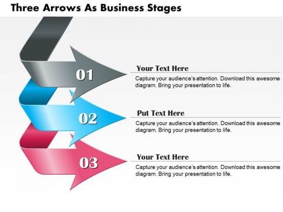 Business Diagram Three Arrows As Business Stages Presentation Template Business Diagram Three Arrows As Business Stages Presentation Template