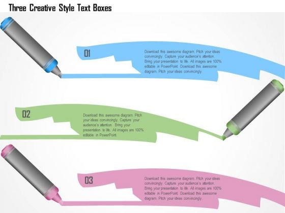 Business Diagram Three Creative Style Text Boxes Presentation Template Business Diagram Three Creative Style Text Boxes Presentation Template