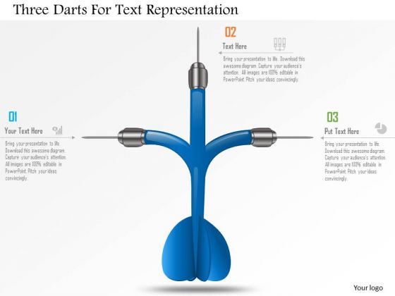 Business Diagram Three Darts For Text Representation Presentation Template Business Diagram Three Darts For Text Representation Presentation Template