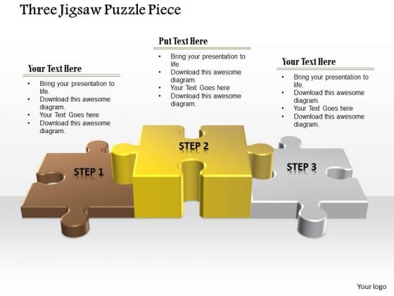 Business Diagram Three Jigsaw Puzzle Piece Presentation Template Business Diagram Three Jigsaw Puzzle Piece Presentation Template