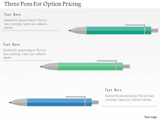 Business Diagram Three Pens For Option Pricing Presentation Template Business Diagram Three Pens For Option Pricing Presentation Template