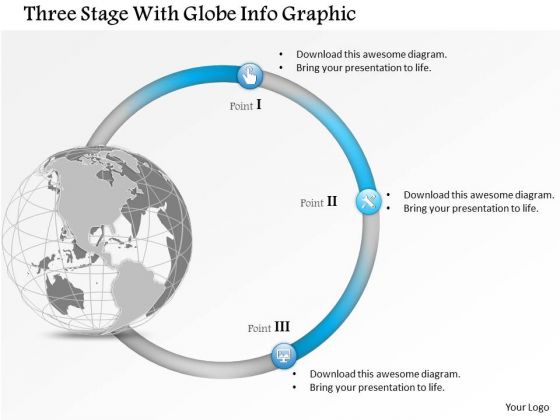 Business Diagram Three Stage With Globe Info Graphic Presentation Template Business Diagram Three Stage With Globe Info Graphic Presentation Template