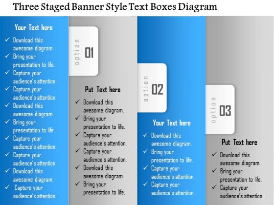 Business Diagram Three Staged Banner Style Text Boxes Diagram Presentation Template Business Diagram Three Staged Banner Style Text Boxes Diagram Presentation Template