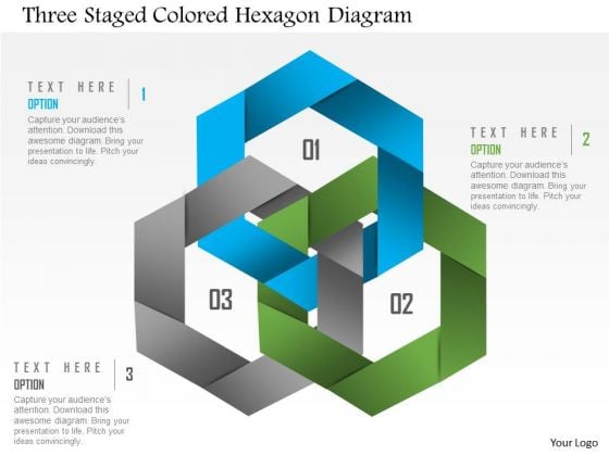 Business Diagram Three Staged Colored Hexagon Diagram PowerPoint Template Business Diagram Three Staged Colored Hexagon Diagram PowerPoint Template