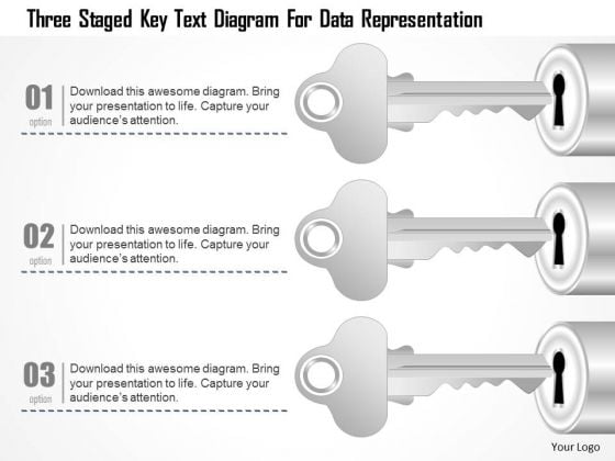 Business Diagram Three Staged Key Text Diagram For Data Representation PowerPoint Template Business Diagram Three Staged Key Text Diagram For Data Representation PowerPoint Template