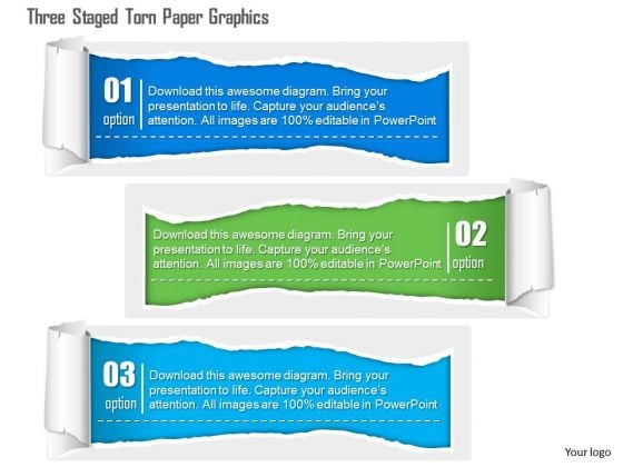 Business Diagram Three Staged Torn Paper Graphics Presentation Template Business Diagram Three Staged Torn Paper Graphics Presentation Template