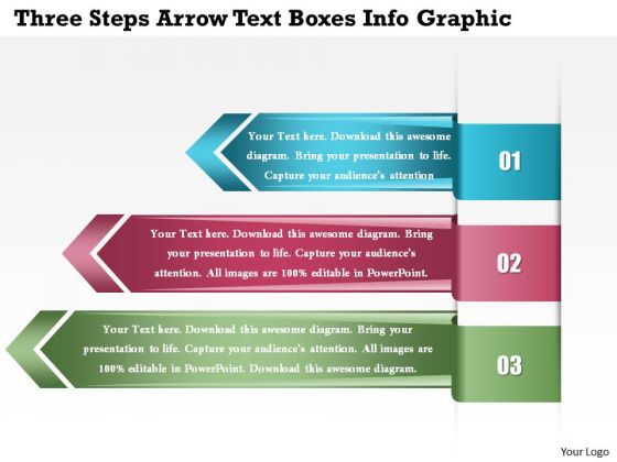 Business Diagram Three Steps Arrow Text Boxes Info Graphic Presentation Template Business Diagram Three Steps Arrow Text Boxes Info Graphic Presentation Template