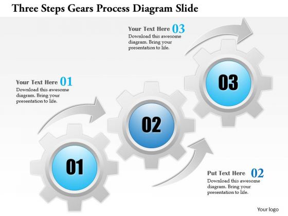 Business Diagram Three Steps Gears Process Diagram Slide Presentation Template Business Diagram Three Steps Gears Process Diagram Slide Presentation Template