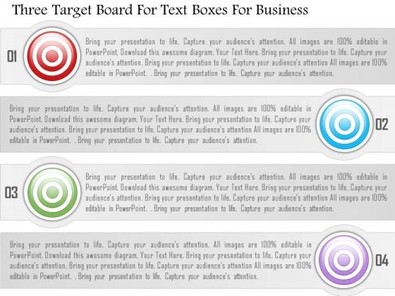 Business Diagram Three Target Board For Text Boxes For Business Presentation Template Business Diagram Three Target Board For Text Boxes For Business Presentation Template