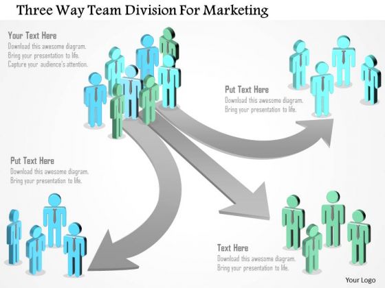 Business Diagram Three Way Team Division For Marketing Presentation Template Business Diagram Three Way Team Division For Marketing Presentation Template