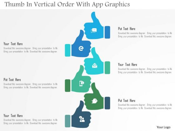 Business Diagram Thumb In Vertical Order With App Graphics Presentation Template Business Diagram Thumb In Vertical Order With App Graphics Presentation Template