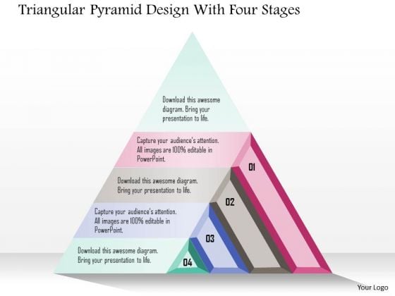 Business Diagram Triangular Pyramid Design With Four Stages Presentation Template Business Diagram Triangular Pyramid Design With Four Stages Presentation Template
