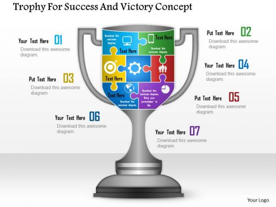 Business Diagram Trophy For Success And Victory Concept Presentation Template Business Diagram Trophy For Success And Victory Concept Presentation Template