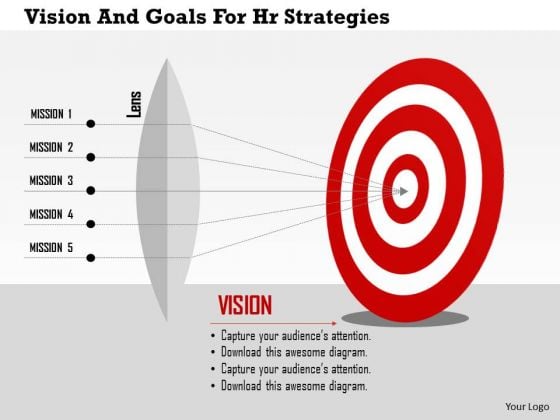 Business Diagram Vision And Goals For Hr Strategies Presentation Template