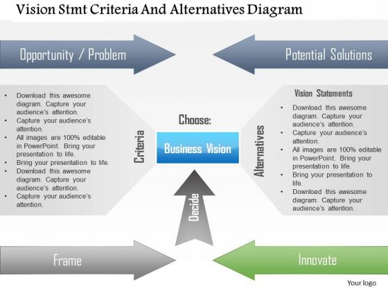 Business Diagram Vision Stmt Criteria And Alternatives Diagram Presentation Template Business Diagram Vision Stmt Criteria And Alternatives Diagram Presentation Template